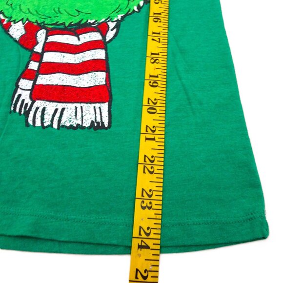 Oscar the Grouch Humbug Christmas t-shirt JR SIZE Medium Sesame Street Glitter M - Picture 6 of 6